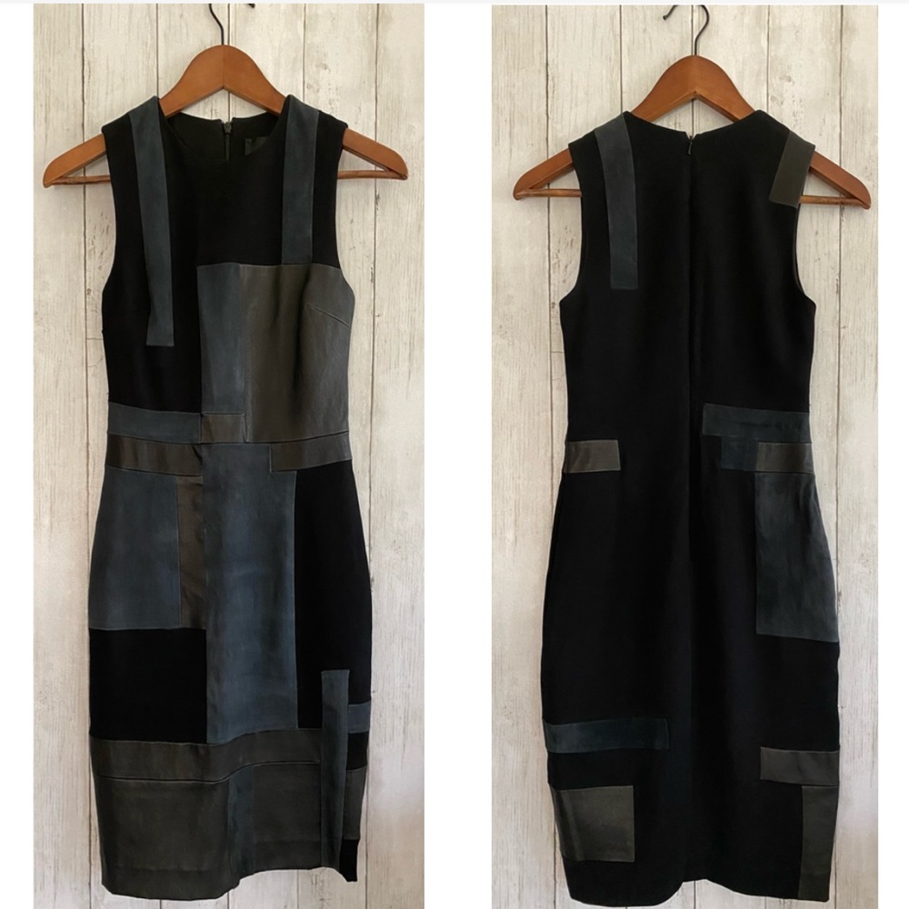 A.L.C Cold Leather Patchwork Dress - image 6
